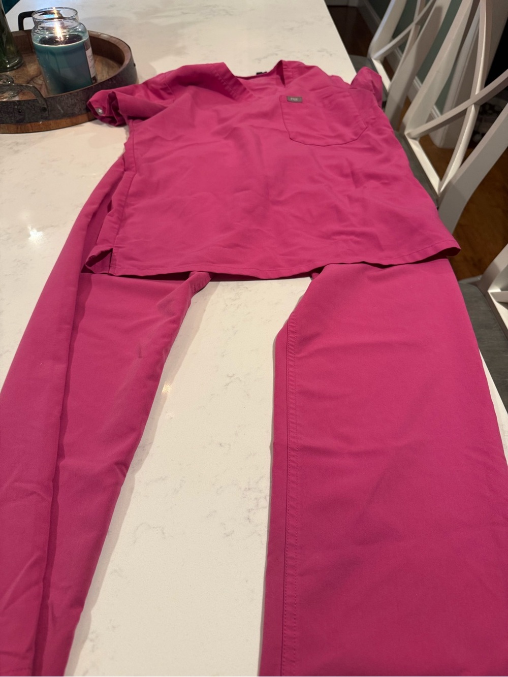FIGS Bright Pink Medical Scrub Set - Top & Pants
